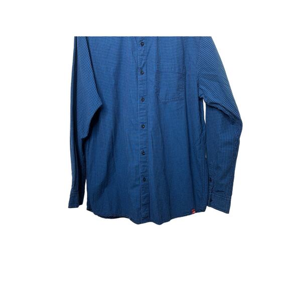 The North Face Blue & Black Plaid Long Sleeve Button Down Shirt Men's Large - Picture 4 of 5